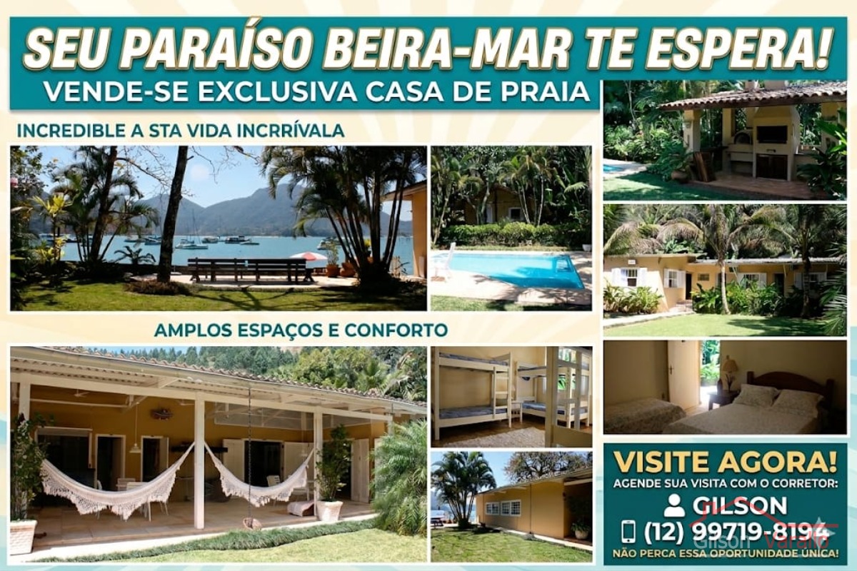 Casa em Frente a Praia da Ribeira Ubatuba
