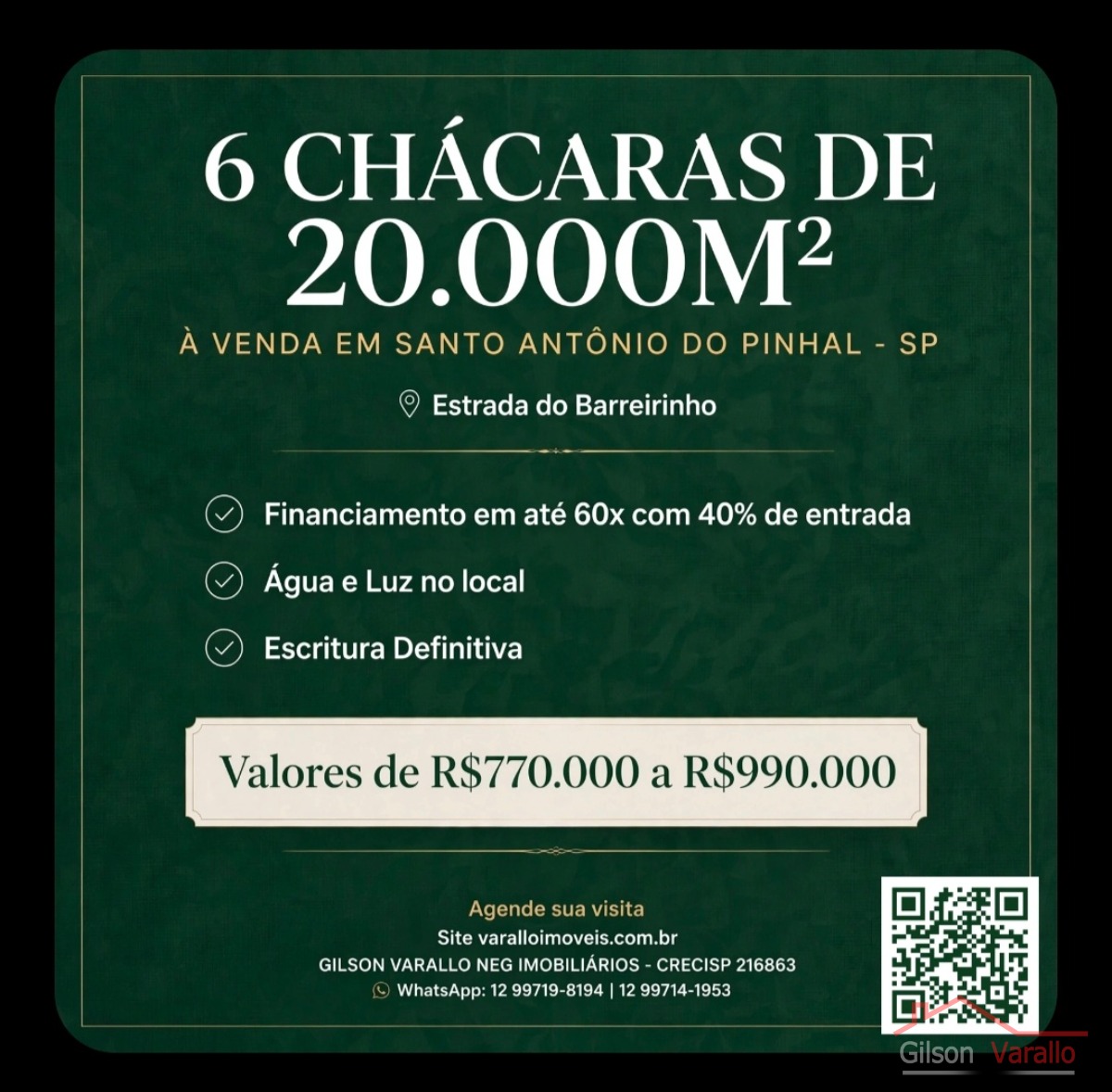Chácara, 3 quartos, 20 m² - Foto 1